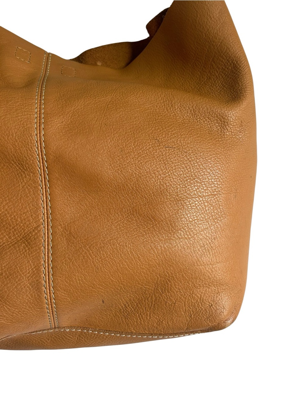 Lucky Brand Vintage Leather Tan Brown Slouchy Hobo - Picture 6 of 13